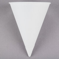 Bare by Solo 6R-2050 Eco-Forward 6 oz. White Rolled Rim Paper Cone Cup with Chipboard Box Packaging - 5000/Case