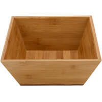 GET Enterprises BWL-9-BAM 9 1/2 inch x 9 1/2 inch x 4 inch Square Bamboo Bowl with Liner