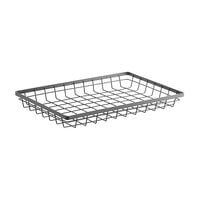 GET Enterprises WB-1812-MG Urban Renewal 17 3/4" x 11 1/4" x 2" Metal Gray Rectangular Wire Basket