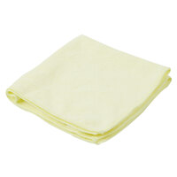 Carlisle 3633404 16 inch x 16 inch Yellow Terry Microfiber Cleaning Cloth - 12/Case