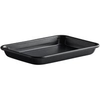 Baker's Mark Eighth Size 19 Gauge Non-Stick 6 1/2" x 9 1/2" Black Wire in Rim Aluminum Bun / Sheet Pan / Tray