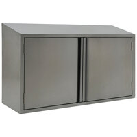 Eagle Group WCH-48 48 inch Stainless Steel Wall Cabinet with Hinged Doors