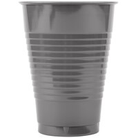 Creative Converting 339648 12 oz. Glamour Gray Plastic Cup - 20/Pack