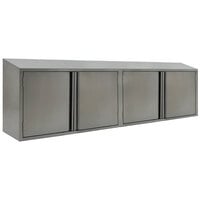 Eagle Group WCH-90 90 inch Stainless Steel Wall Cabinet with Hinged Doors