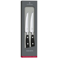 Victorinox 7.7242.2 Grand Maitre 4 1/2 inch Forged Steak Knife with POM Handle - 2/Set
