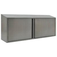 Eagle Group WCH-72 72 inch Stainless Steel Wall Cabinet with Hinged Doors