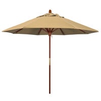 California Umbrella MARE 908 OLEFIN Grove 9' Round Push Lift Umbrella with 1 1/2" Hardwood Pole - Olefin Canopy