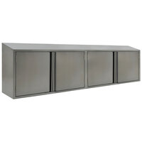 Eagle Group WCH-96 96 inch Stainless Steel Wall Cabinet with Hinged Doors