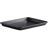 Baker's Mark Quarter Size 18 Gauge Non-Stick 9 1/2 inch x 13 inch Black Wire in Rim Aluminum Bun / Sheet Pan / Tray