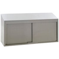 Eagle Group WCS-72 72 inch Stainless Steel Wall Cabinet with Sliding Doors