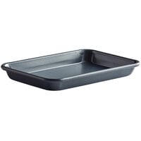 Baker's Lane Eighth Size 19 Gauge Non-Stick 6 1/2" x 9 1/2" Gray Wire in Rim Aluminum Bun / Sheet Pan / Tray