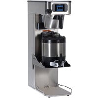 Bunn 52500.0100 ITCB-DV Platinum Edition Infusion Black / Silver Single Automatic Combination Coffee / Tea Brewer with Adjustable Shelf - Dual Voltage
