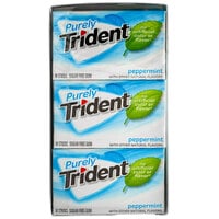 Purely Trident Peppermint Sugar-Free Gum 14-Piece Pack - 144/Case