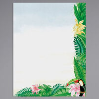 8 1/2 inch x 11 inch Menu Paper - Tropical Themed Toucan Design Right Insert - 100/Pack