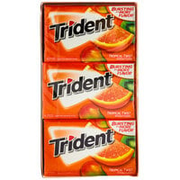 Trident Tropical Twist Sugar-Free Gum 14-Piece Pack - 144/Case
