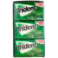 Trident Spearmint Sugar-Free Gum 14-Piece Pack - 144/Case