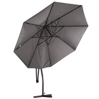 California Umbrella BA908 PACIFICA Bayside 9' Crank Lift Cantilever Umbrella with 2 inch Aluminum Pole - Pacifica Canopy - Black Fabric