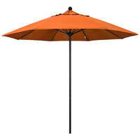 California Umbrella ALTO 908 SUNBRELLA 2A Venture 9' Round Push Lift Umbrella with 1 1/2 inch Aluminum Pole - Sunbrella 2A Canopy - Tuscan Fabric