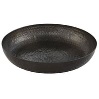 American Metalcraft ASEAB12 12 inch Round Black Hammered Aluminum Seafood Tray