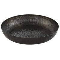 American Metalcraft ASEAB12 12" Round Black Hammered Aluminum Seafood Tray