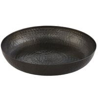 American Metalcraft ASEAB14 14 inch Round Black Hammered Aluminum Seafood Tray