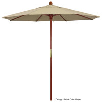 California Umbrella MARE 758 PACIFICA Grove 7 1/2' Round Push Lift Umbrella with 1 1/2 inch Hardwood Pole - Pacifica Canopy - Natural Fabric