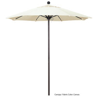 California Umbrella ALTO 758 PACIFICA Venture 7 1/2' Round Push Lift Umbrella with 1 1/2 inch Bronze Aluminum Pole - Pacifica Canopy - Burgundy Fabric