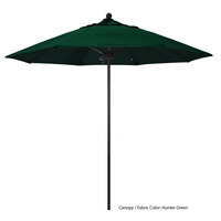California Umbrella ALTO 908 OLEFIN Venture 9' Round Push Lift Umbrella with 1 1/2 inch Bronze Aluminum Pole - Olefin Canopy - Kiwi Fabric