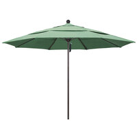 California Umbrella ALTO 118 PACIFICA Venture 11' Round Pulley Lift Umbrella with 1 1/2 inch Bronze Aluminum Pole - Pacifica Canopy - Spa Fabric