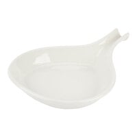 CAC FP-24-W Festiware 12 inch x 9 inch White Fry Pan Plate - 12/Case