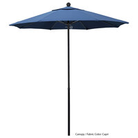 California Umbrella EFFO 758 PACIFICA Oceanside 7 1/2' Round Push Lift Umbrella with 1 1/2 inch Fiberglass Pole - Pacifica Canopy - Sapphire Fabric