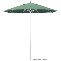 California Umbrella ALTO 758 PACIFICA Venture 7 1/2' Round Push Lift Umbrella with 1 1/2 inch Silver Anodized Aluminum Pole - Pacifica Canopy - Spa Fabric