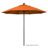 California Umbrella ALTO 908 PACIFICA Venture 9' Round Push Lift Umbrella with 1 1/2 inch Bronze Aluminum Pole - Pacifica Canopy - Spa Fabric