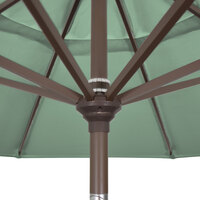 California Umbrella GSPT 908 PACIFICA Pacific Trail 9' Crank Lift Umbrella with 1 1/2 inch Bronze Aluminum Pole - Palm Fabric