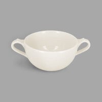 RAK Porcelain ANCS36 Anna 12.2 oz. Ivory Porcelain Soup Bowl with 2 Handles   - 12/Case