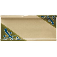 GET 140-1-TD Japanese Traditional Rectangular Plate 9 1/2 inch x 4 1/4 inch - 12/Case