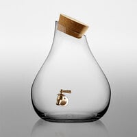 American Atelier Glass 2.5 Gallon Teardrop Beverage Dispenser with Cork Top by Jay Companies