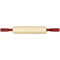 Fletchers' Mill 312RP12-22 12 inch Maple Wood Rolling Pin with Cinnabar Handles