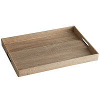 The Jay Companies 1270513 14 inch x 19 inch American Atelier Maple Polypropylene Room Service Tray