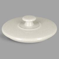 RAK Porcelain CFST10WHLD Chef's Fusion 4 1/8 inch Sand White Round Porcelain Tureen Lid - 12/Case