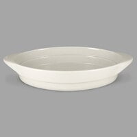 RAK Porcelain CFOD44WHBD Chef's Fusion 14 3/8 inch Sand White Oval Serving Dish - 3/Case