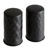 American Metalcraft BHSP2 2 oz. Black Hammered Finish Salt and Pepper Shaker Set