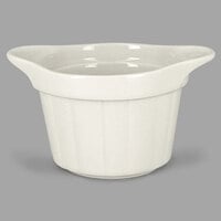RAK Porcelain CFRM09WH Chef's Fusion 7 oz. Sand White Porcelain Ramekin with Grooves - 12/Case