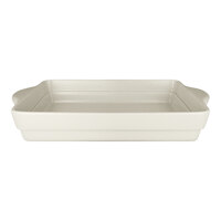 RAK Porcelain Chef's Fusion 95.7 oz. Sand White Rectangular Porcelain Tureen - 3/Case