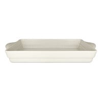 RAK Porcelain Chef's Fusion 135.25 oz. Sand White Rectangular Porcelain Tureen - 3/Case