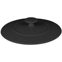 RAK Porcelain CFRD16BKLD Chef's Fusion 6 3/8" x 1 1/8" Volcano Black Porcelain Cocotte Lid - 6/Case