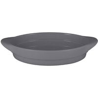 RAK Porcelain CFOD31GYBD Chef's Fusion 10 inch Stone Gray Oval Serving Dish - 3/Case