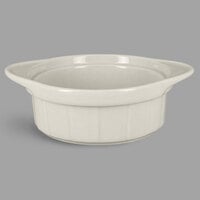 RAK Porcelain CFRM11WH Chef's Fusion 10.2 oz. Sand White Porcelain Ramekin with Grooves - 12/Case