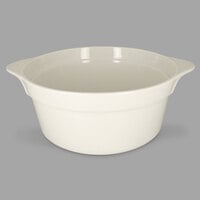 RAK Porcelain CFRD28WHBD Chef's Fusion 155.6 oz. Sand White Round Porcelain Cocotte