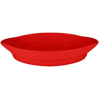 RAK Porcelain CFOD44BRBD Chef's Fusion 14 3/8 inch Ember Red Oval Serving Dish - 3/Case